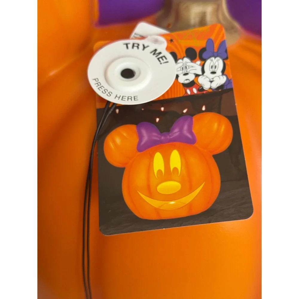 Disney Mickey Minnie Mouse Light Up Halloween Pumpkin Jack-O-Lantern Blow Mold 2